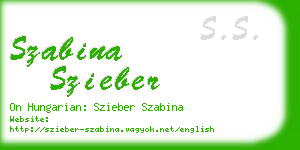 szabina szieber business card